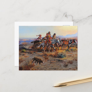 Verhuizen door Charles Marion Russell Briefkaart