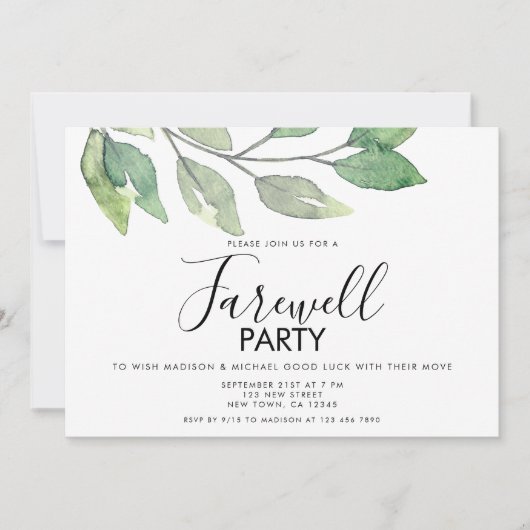 Verhuizen Huis Afscheidsfeest Uitnodiging (Voorkant)