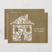 Verhuizen Huis Nieuw Adres Notitie Kaart (Voorkant / Achterkant)