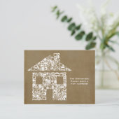 Verhuizen Huis Nieuw Adres Notitie Kaart (Staand voorkant)