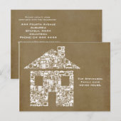 Verhuizen Huis Nieuw Adres Notitie Kaart (Voorkant / Achterkant)