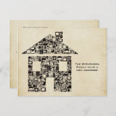 Verhuizen Huis Nieuw Adres Notitie Kaart (Voorkant / Achterkant)