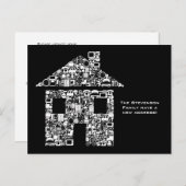 Verhuizen Huis Nieuw Adres Notitie Kaart (Voorkant / Achterkant)