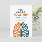 Verhuizen in Samen nieuwe adreskaart met stad Kaart (Staand voorkant)