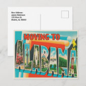 Verhuizen naar Alabama Vintage Adreswijziging Aankondigingskaart (Voorkant / Achterkant)