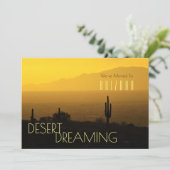 Verhuizen naar Arizona Yellow Sunset Saguaro Cactu Aankondiging (Staand voorkant)