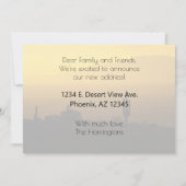 Verhuizen naar Arizona Yellow Sunset Saguaro Cactu Aankondiging (Achterkant)