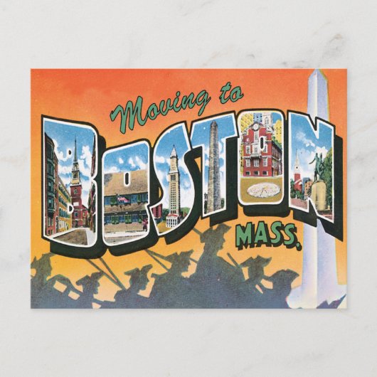 Verhuizen naar Boston MA  adreswijziging Aankondigingskaart (Voorkant)
