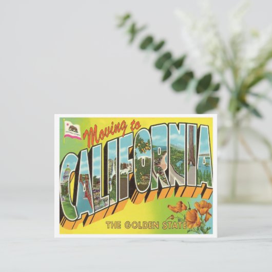 Verhuizen naar Californië  adreswijziging Aankondigingskaart (Staand voorkant)