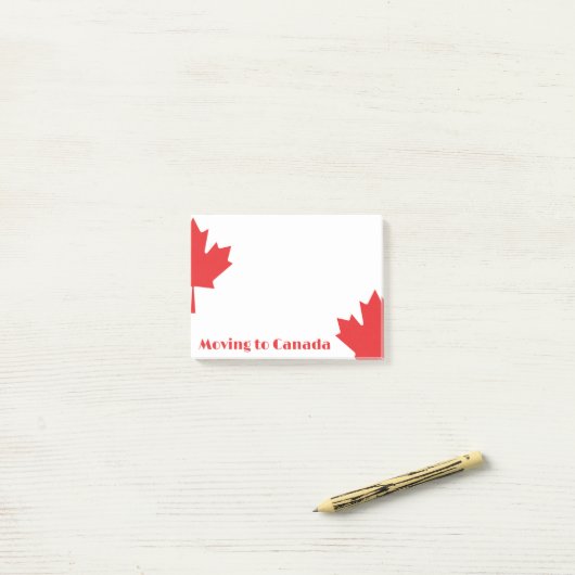 Verhuizen naar Canada Post-it Notes – Schattige Ma (Op bureau)