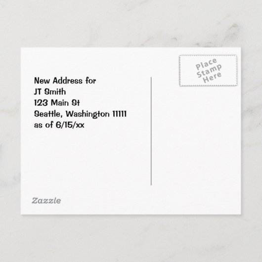 Verhuizen naar de  kaart van Washington (Achterkant)