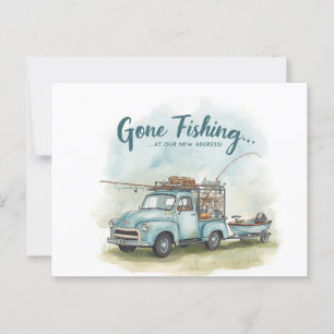 Verhuizen naar een nieuw thuis voor liefhebbers va briefkaart