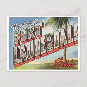 Verhuizen naar Fort Lauderdale Florida Adres Briefkaart