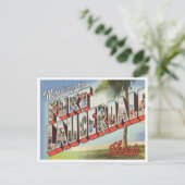 Verhuizen naar Fort Lauderdale Florida Adres Briefkaart (Staand voorkant)