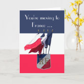 Verhuizen naar Frankrijk Good Luck Kaart (Gele Bloem)