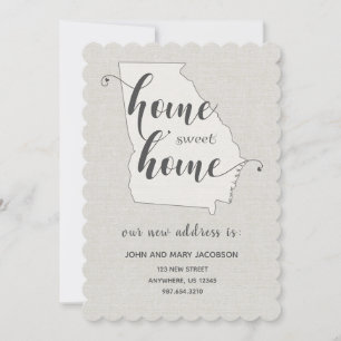 Verhuizen naar Georgië Nieuw adres Home Sweet Home Kaart