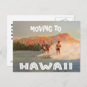 Verhuizen naar Hawaii  adreswijziging Aankondigingskaart (Voorkant / Achterkant)