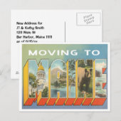 Verhuizen naar Maine  adreswijziging Aankondigingskaart (Voorkant / Achterkant)