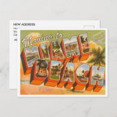 Verhuizen naar Miami Beach  Adres Verandering Briefkaart (Voorkant / Achterkant)