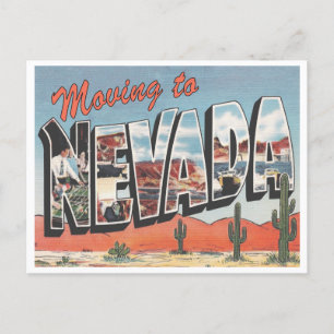 Verhuizen naar Nevada  Style Address Change Briefkaart