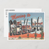 Verhuizen naar Nevada  Style Address Change Briefkaart (Voorkant / Achterkant)
