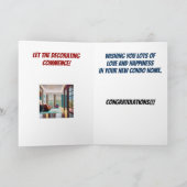 Verhuizen naar nieuwe Condo Gefeliciteerd Kaart (Binnen)