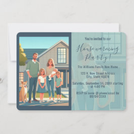 Verhuizen naar nieuwe Home Foto Housewarming Uitno Aankondiging