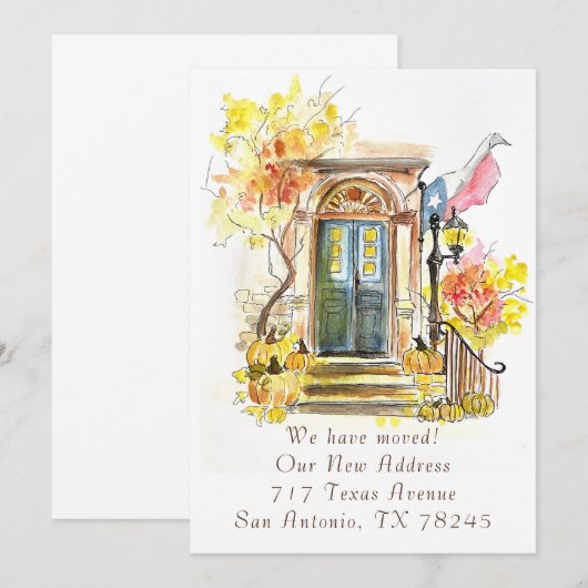 Verhuizen naar Texas aankondiging (Voorkant / Achterkant)