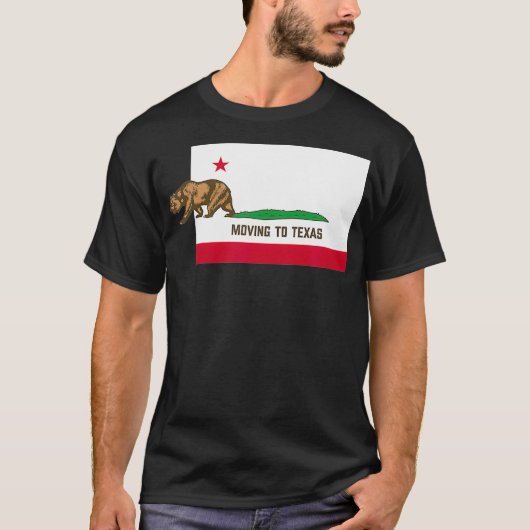 Verhuizen naar Texas Leaving California Funny T-shirt (Voorkant)