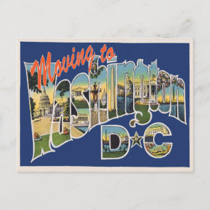 Verhuizen naar Washington DC adreswijziging Aankondigingskaart