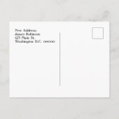 Verhuizen naar Washington DC  adreswijziging Aankondigingskaart (Achterkant)
