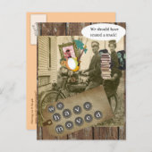 Verhuizen op een fiets aankondigingskaart (Voorkant / Achterkant)