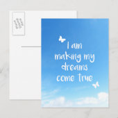 Verhuizen Overseas Travel Afscheidsdromen Quote Briefkaart (Voorkant / Achterkant)