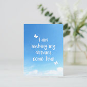 Verhuizen Overseas Travel Afscheidsdromen Quote Briefkaart (Staand voorkant)