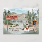 Verhuizen Shih Tsu Dog Pine Bossen Nieuw Adres Aankondigingskaart (Voorkant)