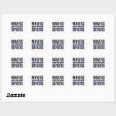 Verhuizers en Shakers - Blauw Ronde Sticker (Vel)