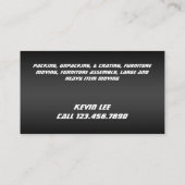 verhuizers vervoer visitekaartje (Achterkant)