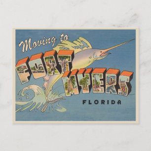 Verhuizing Fort Myers Florida  adres Verandering Briefkaart