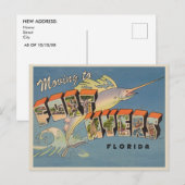 Verhuizing Fort Myers Florida  adres Verandering Briefkaart (Voorkant / Achterkant)