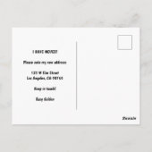 VERHUIZINGS AANKONDIGING Strepen Retro Pastel Rege Briefkaart (Achterkant)