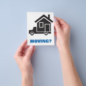 verhuizingsdienst of verhuisbedrijf flyer (Hand)