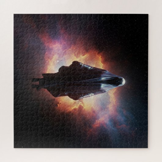 Verhulde Mystieke Entiteit Zwevend In De Buitenste Legpuzzel (Horizontaal)