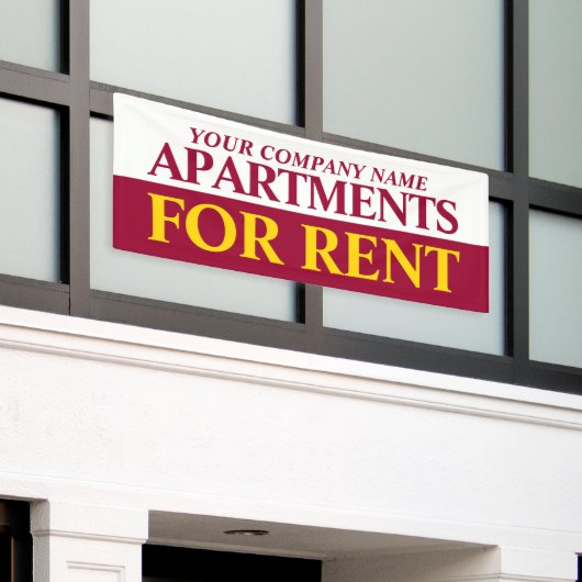 Verhuur bedrijf te huur signage banner (Buitenkant Gebouw)