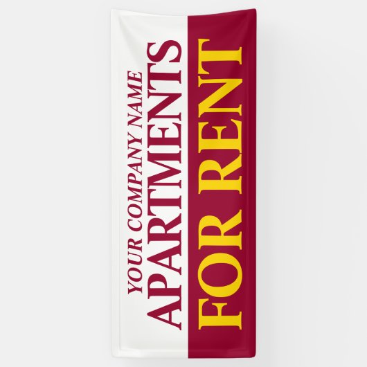 Verhuur bedrijf te huur signage banner (Verticaal)