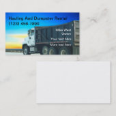 Verhuur van afval en pompgas visitekaartje (Voorkant / Achterkant)
