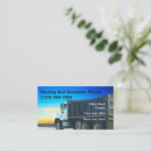Verhuur van afval en pompgas visitekaartje (Staand voorkant)