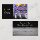 Verhuur van evenementen en partijbenodigdheden visitekaartje (Voorkant / Achterkant)