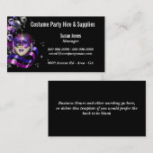 Verhuur van fancy kleding voor kostuums PERSONALIZ Visitekaartje (Voorkant / Achterkant)