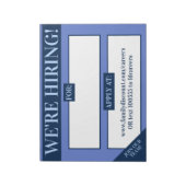 Verhuur van hulp voor gezochte werkgevers notitieblok (Linkerzijde)