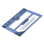 Verhuur van hulp voor gezochte werkgevers notitieblok (Schuin)